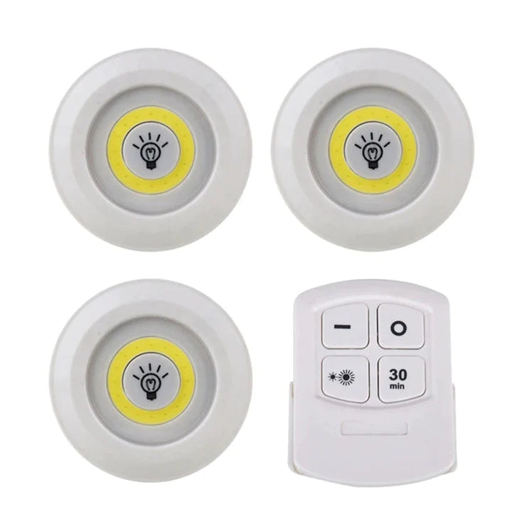 Set Luz Led - 3 luces led + control