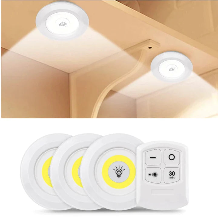 Set Luz Led - 3 luces led + control